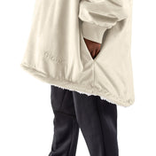 Close up of the pocket of a wearable blanket