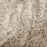 Close-up of shaggy blanket fabric