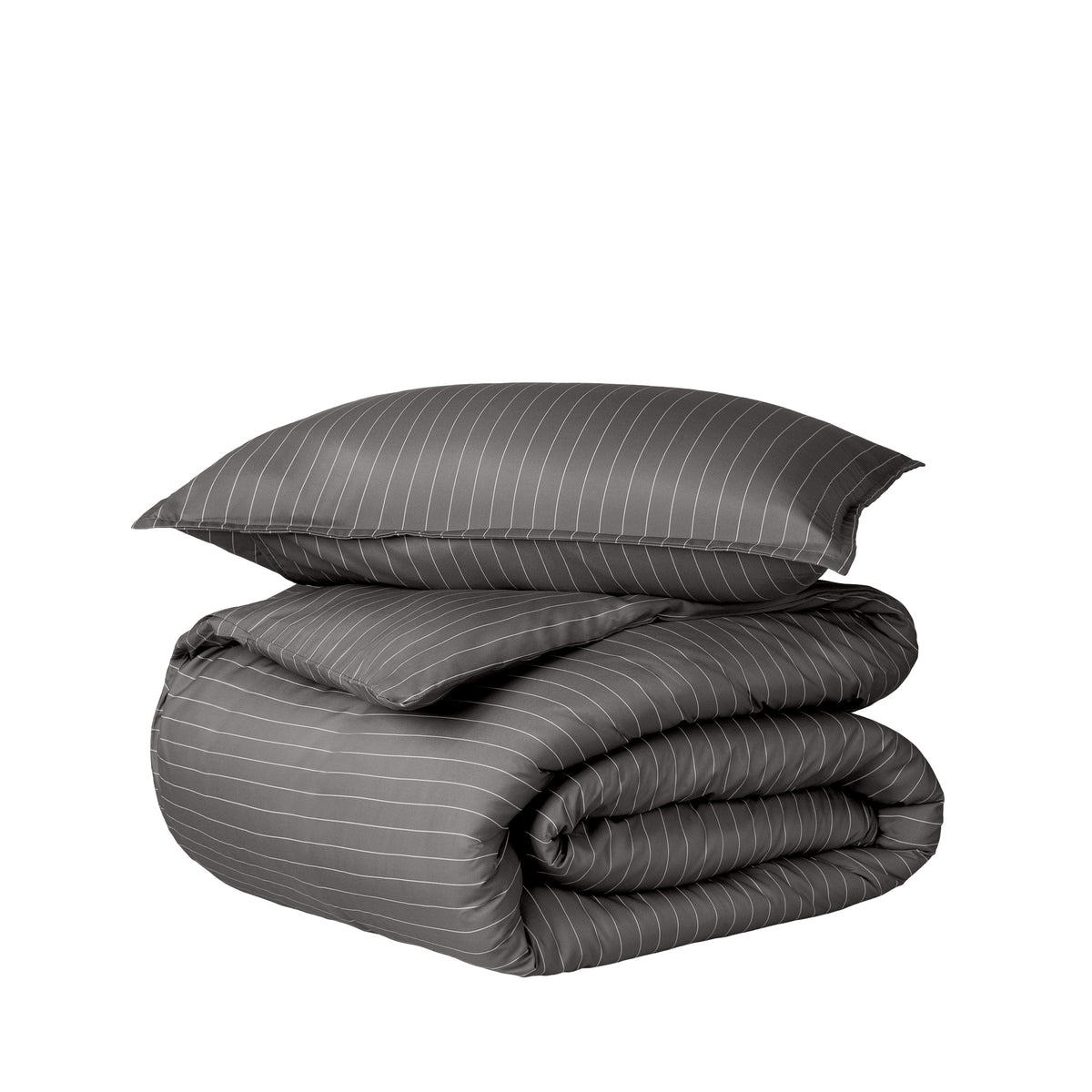 Printed duvet cover set folded
