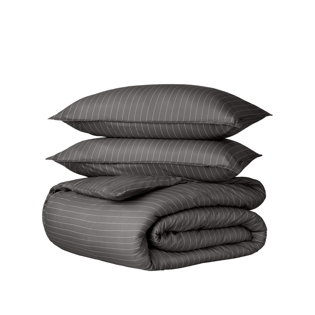 Printed duvet cover set folded