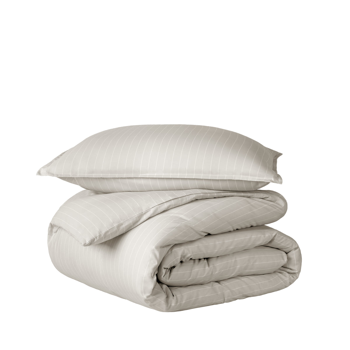 Printed duvet cover set stacked