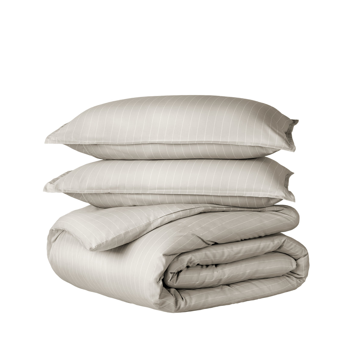 Printed duvet cover set stacked