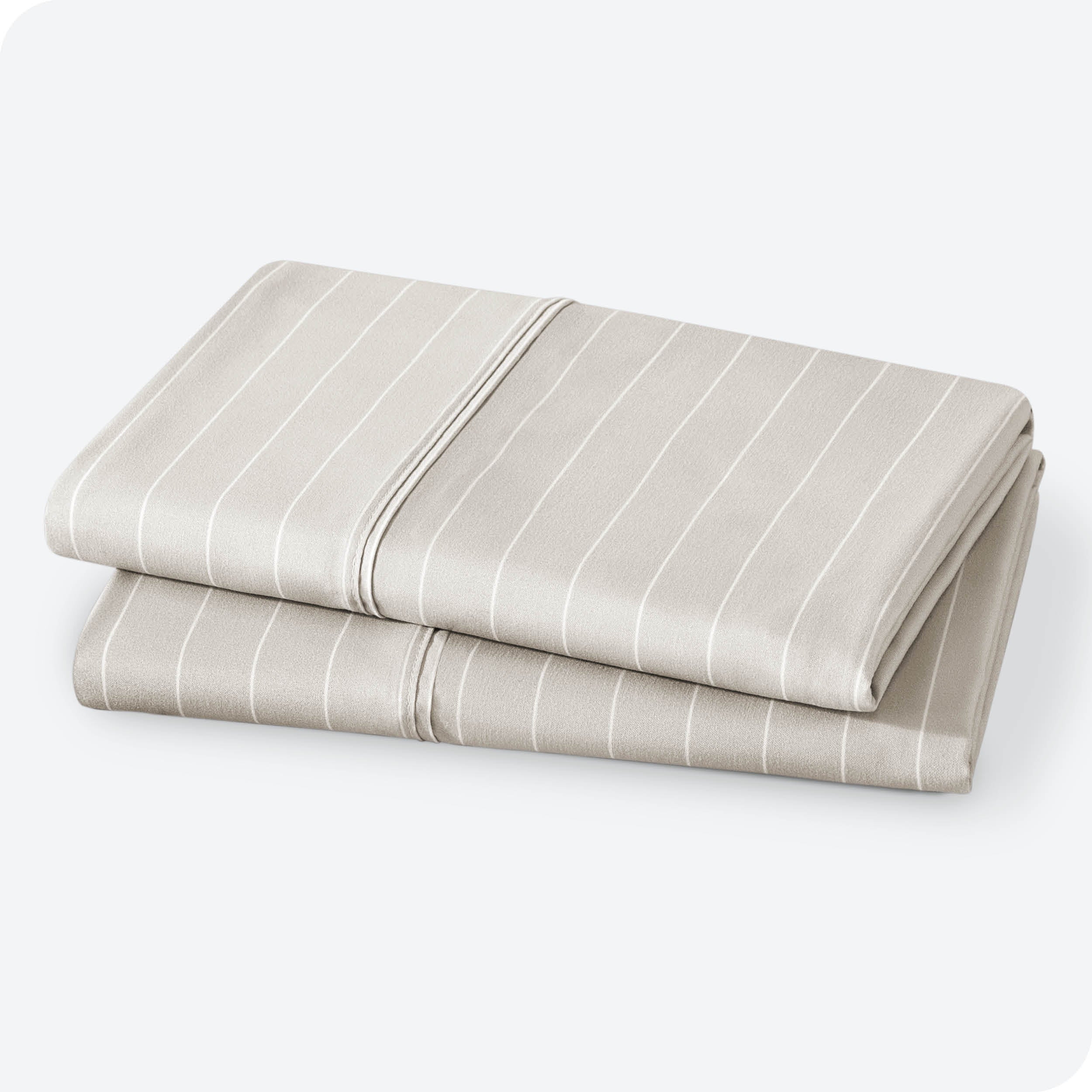 Two pillowcases folded and stacked