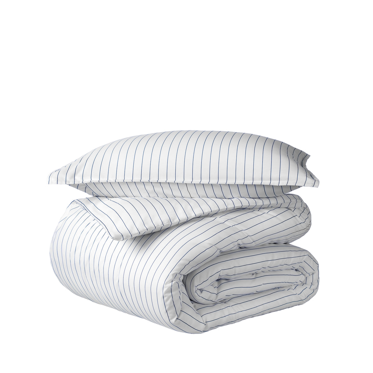 Printed duvet cover set folded