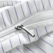 Close-up of a duvet cover zipper