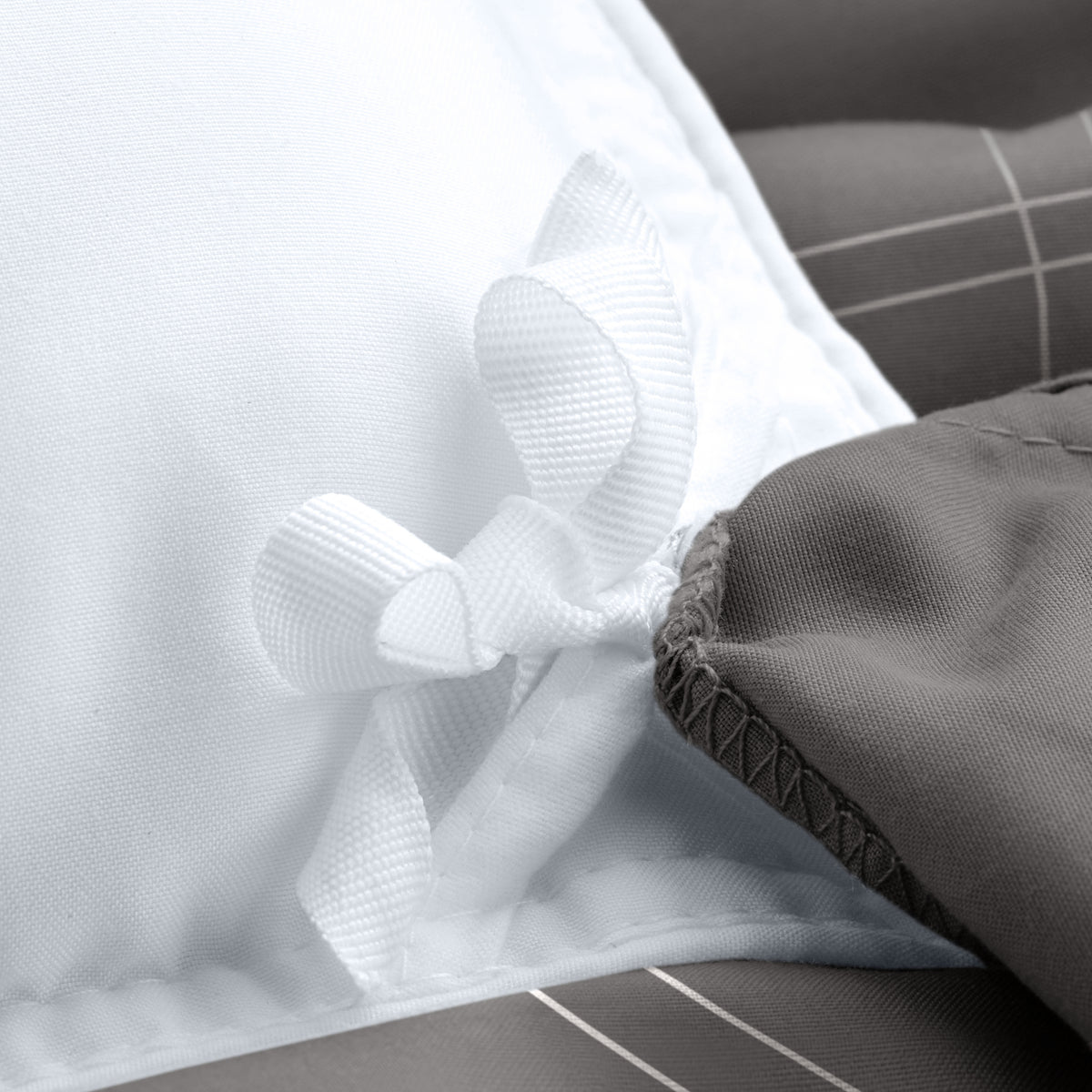 Printed duvet cover set stacked
