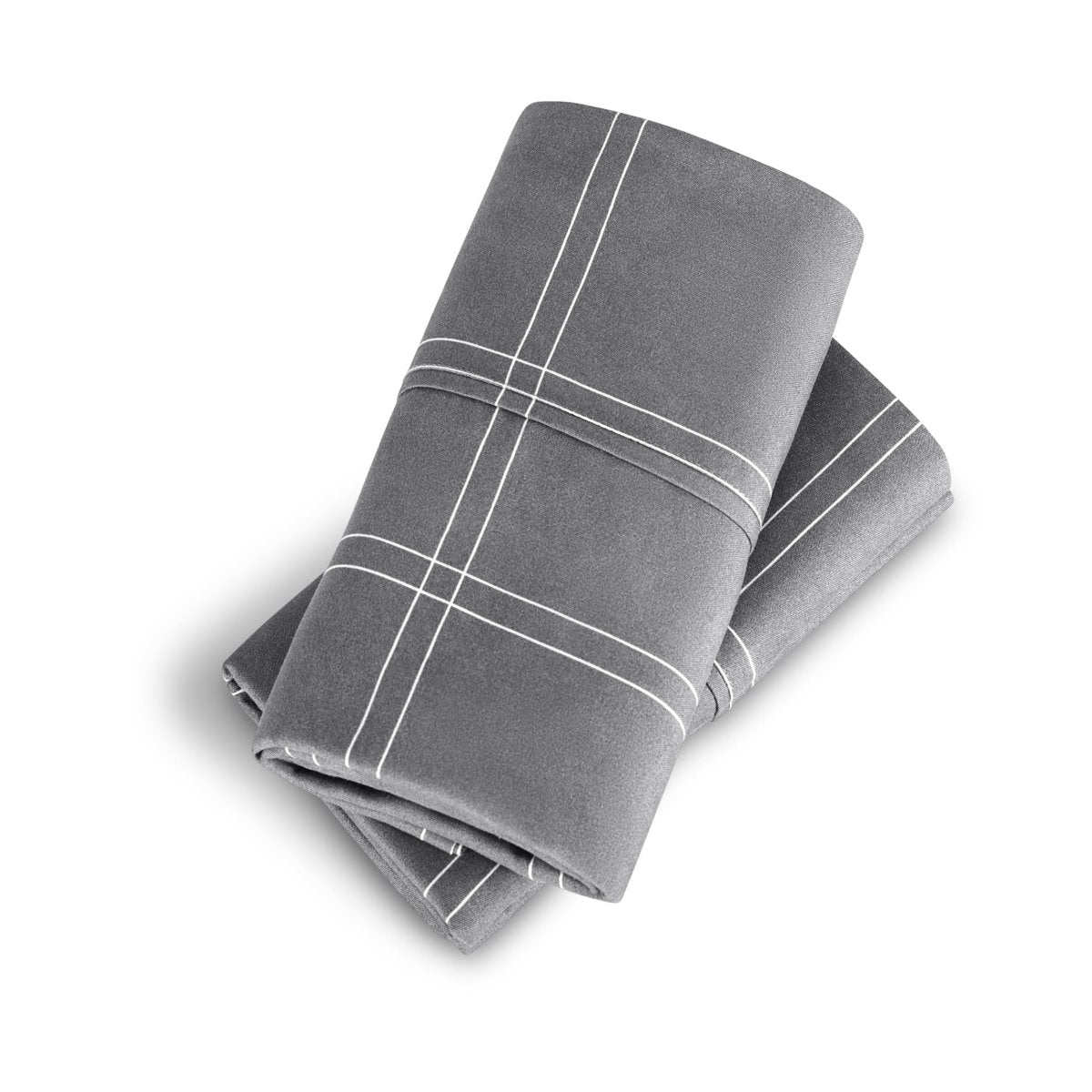 Folded pillowcases on a white background
