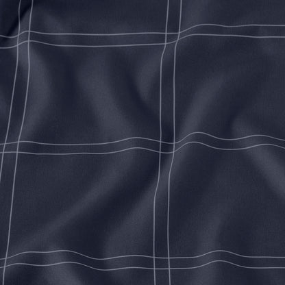 Close-up of printed duvet fabric