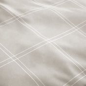 Close-up of printed duvet fabric