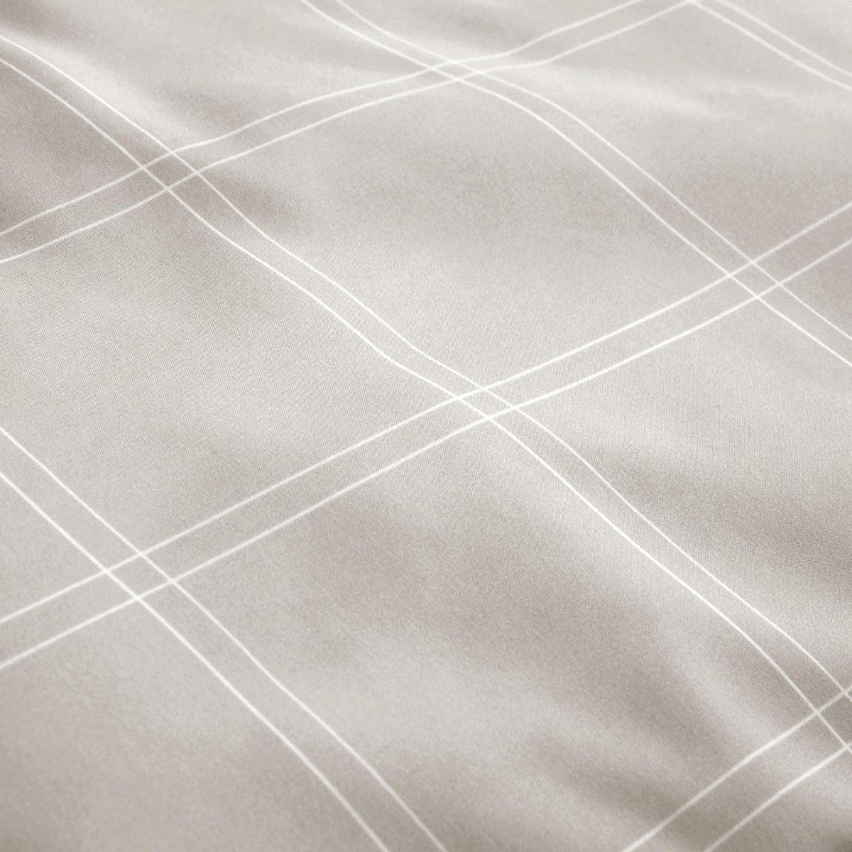 Close-up of printed duvet fabric