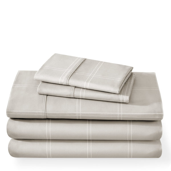A printed sheet set folded and stacked