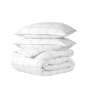 Printed duvet cover set stacked