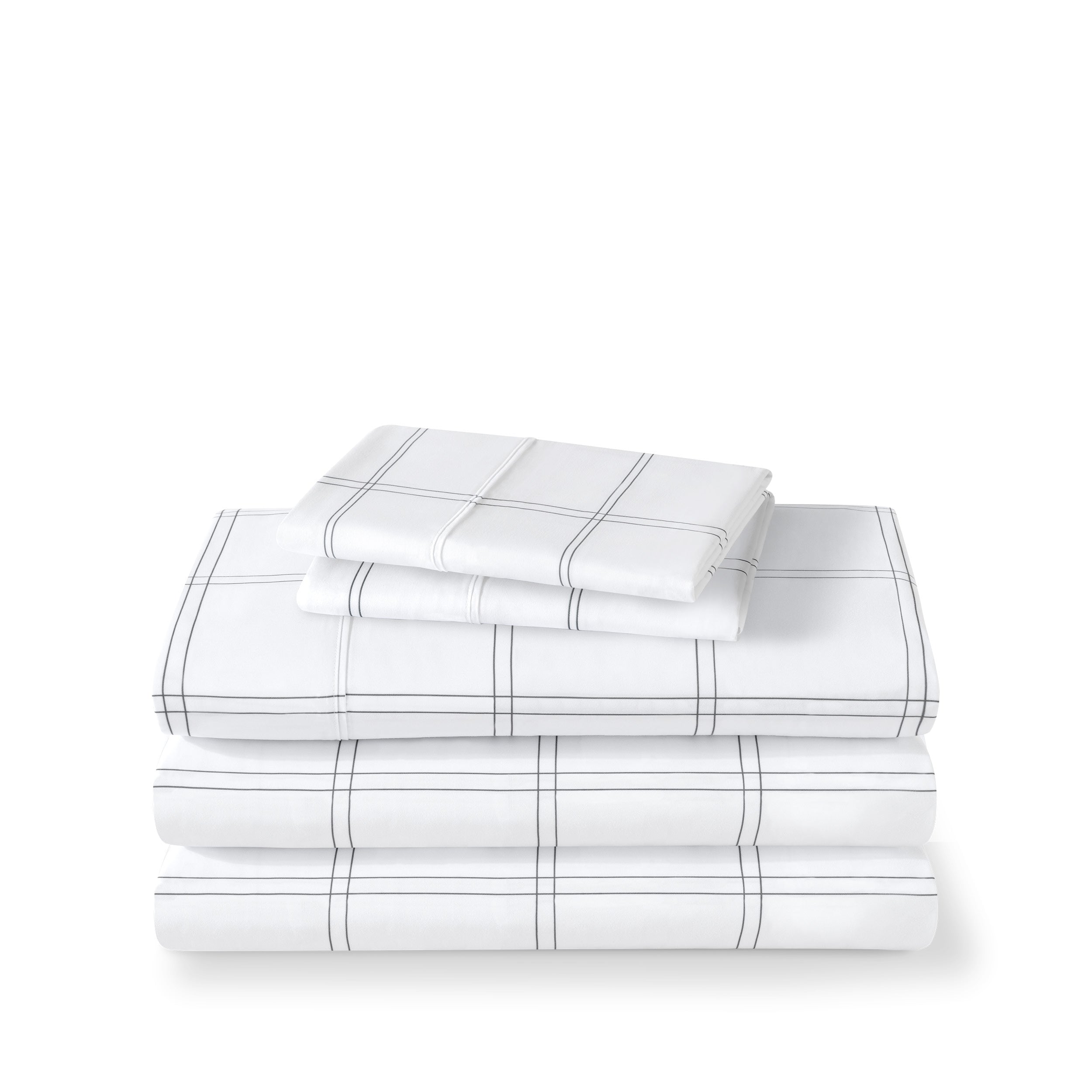 A printed sheet set folded and stacked