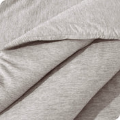 Close up of the heathered comforter set