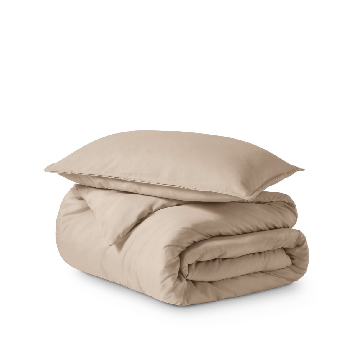Ultra soft duvet cover folded and stacked