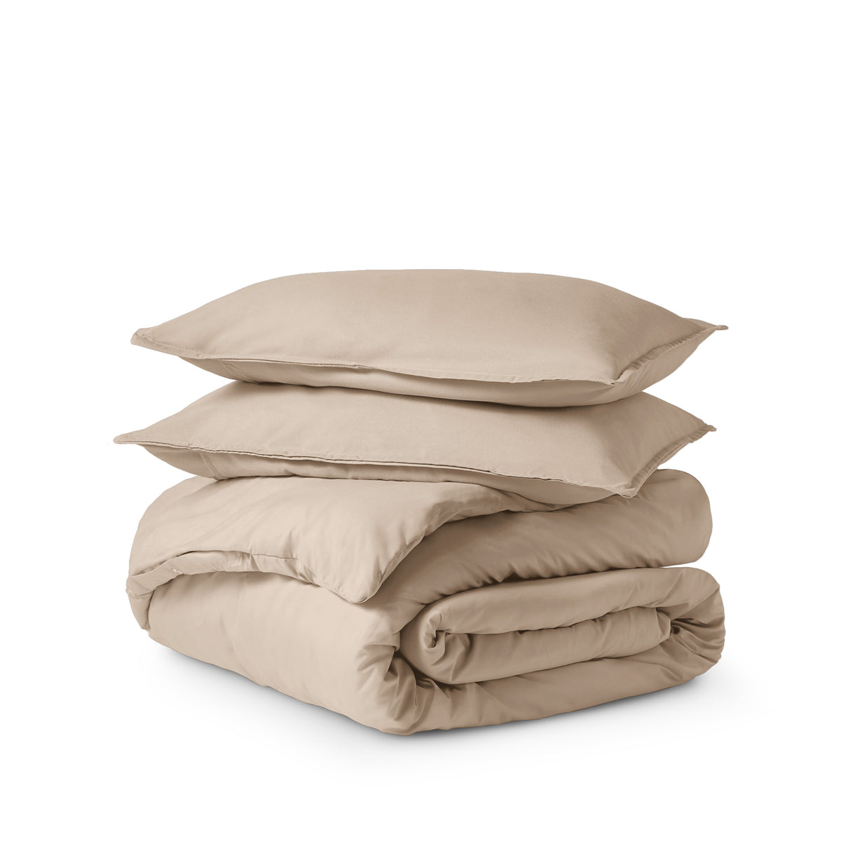 Ultra soft duvet cover folded and stacked