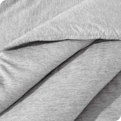 Close up of the heathered comforter set