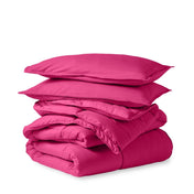 A down alternative comforter folded neatly