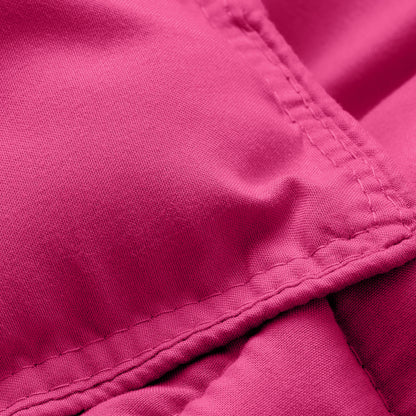 Close-up of comforter fabric with stitching detail
