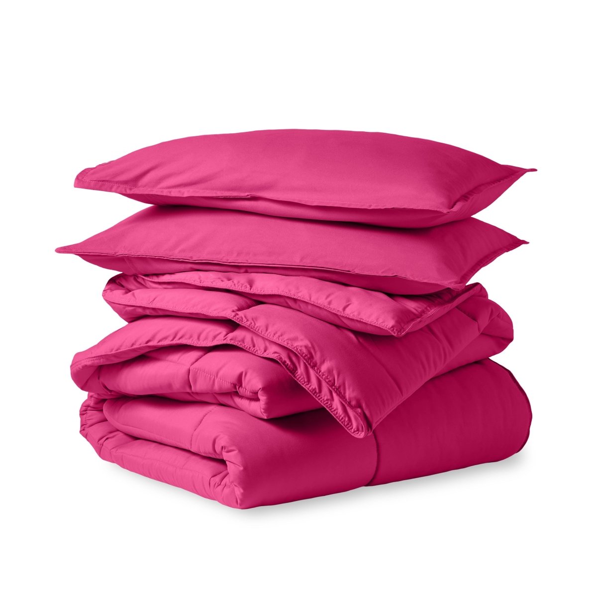 Comforter set folded and stacked