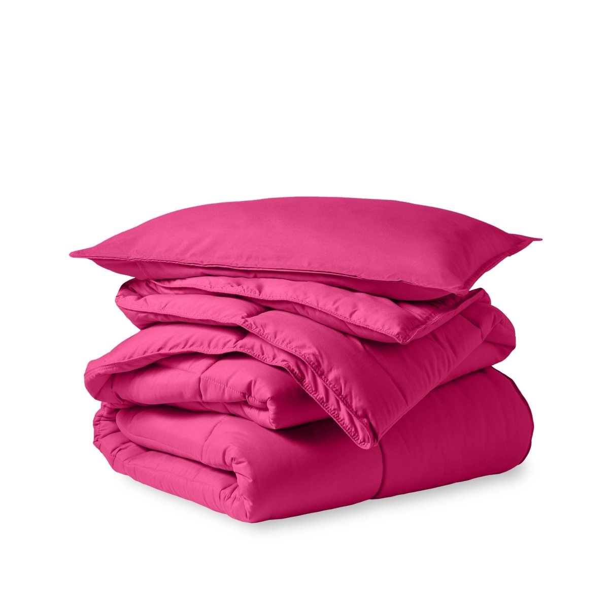 Comforter set folded and stacked