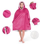 Close up of the features on a wearable blanket