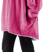 Close up of the pocket on a wearable blanket
