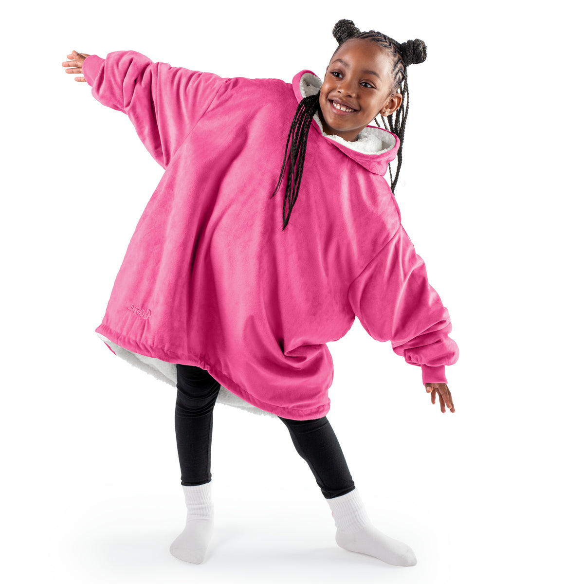 A youth wearable blanket on a child