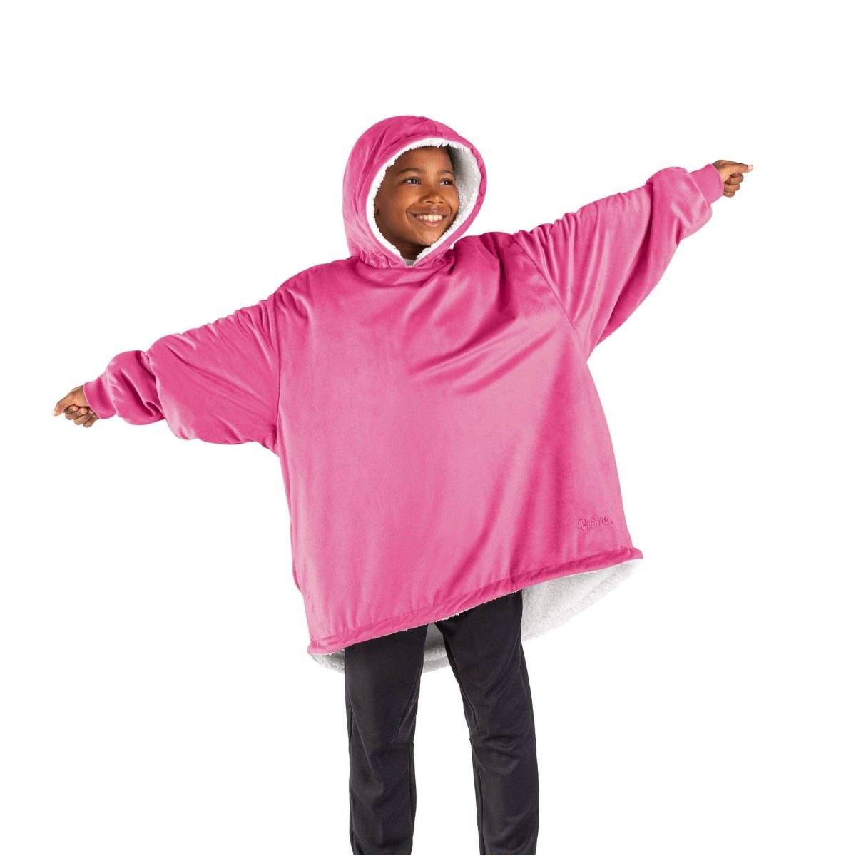 A youth wearable blanket on a child