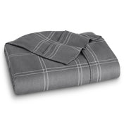 Printed microfiber flat sheet folded