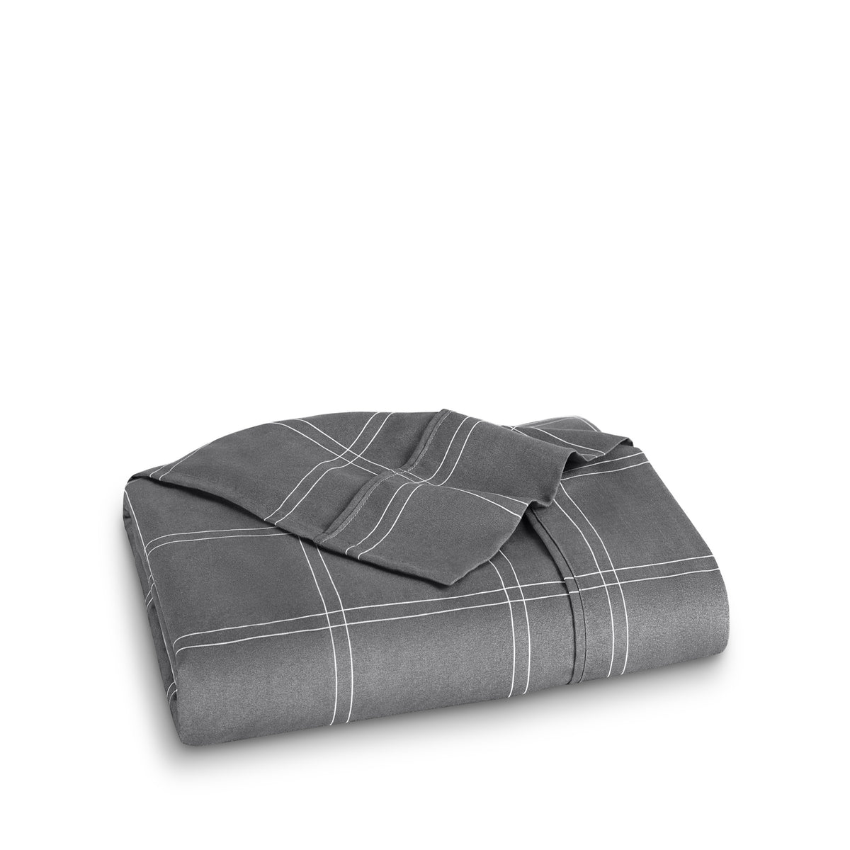 Printed microfiber flat sheet folded