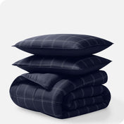 Comforter set folded and stacked
