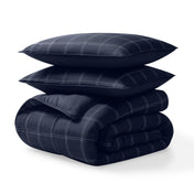 A down alternative comforter folded neatly