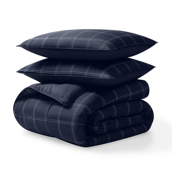 A down alternative comforter folded neatly