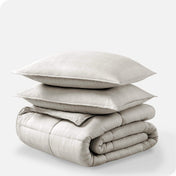 Comforter set folded and stacked