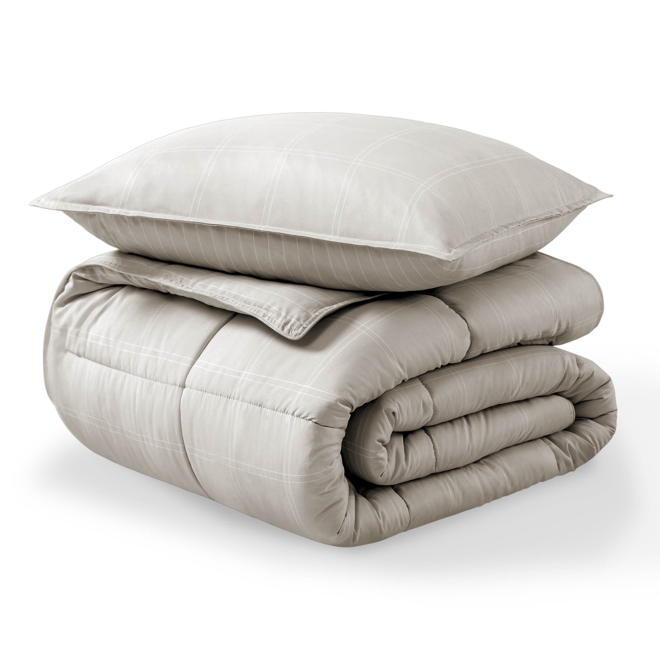 Down Alternative Box Stitch Comforter Set