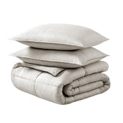 A down alternative comforter folded neatly