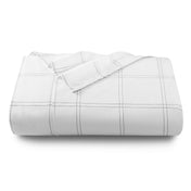Printed microfiber flat sheet folded