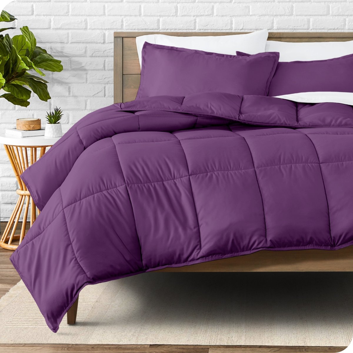 Down Alternative Box Stitch Comforter Set
