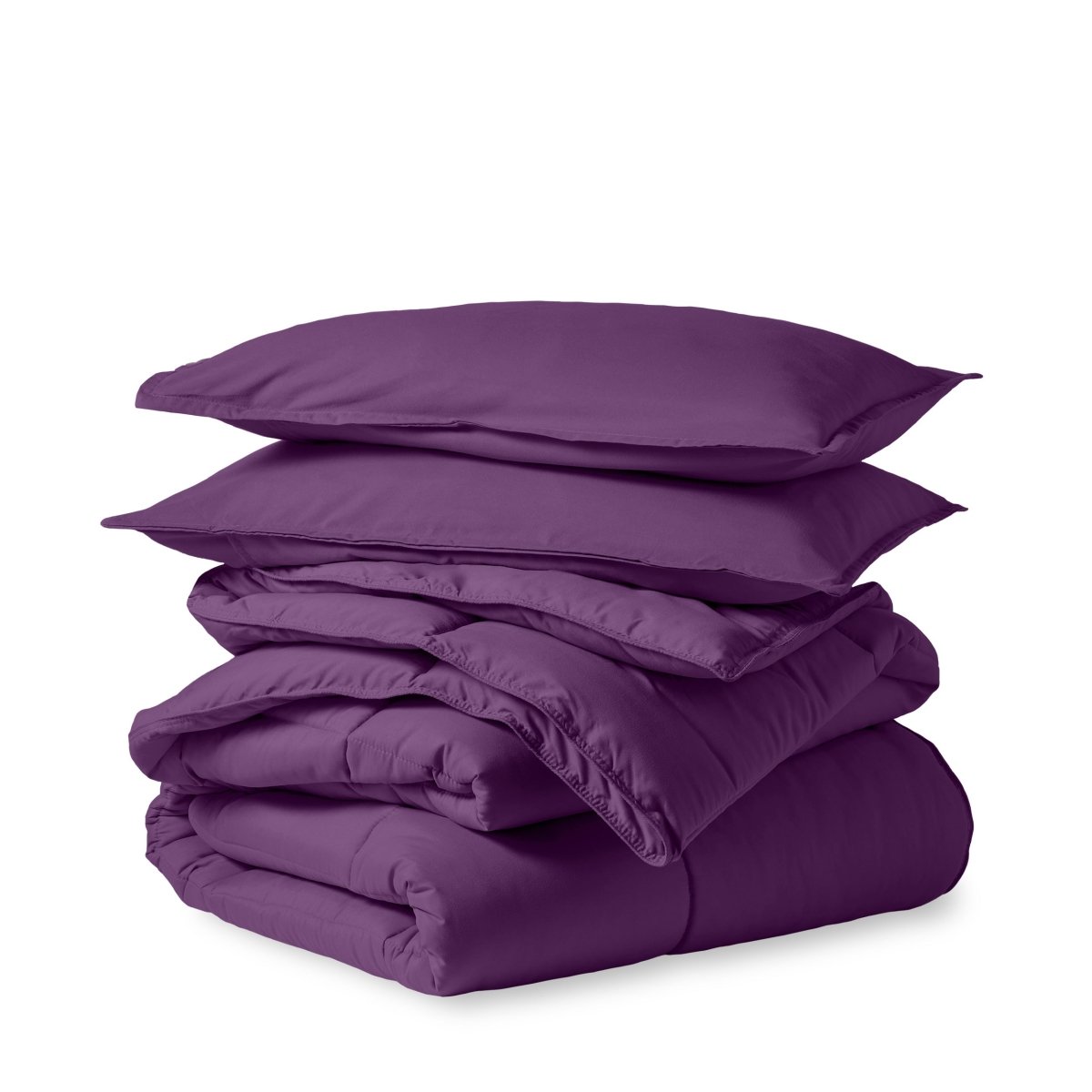 A down alternative comforter folded neatly