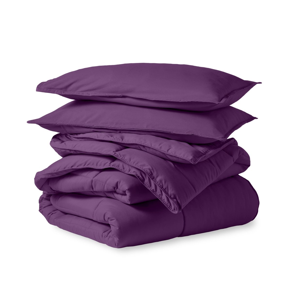 Comforter set folded and stacked