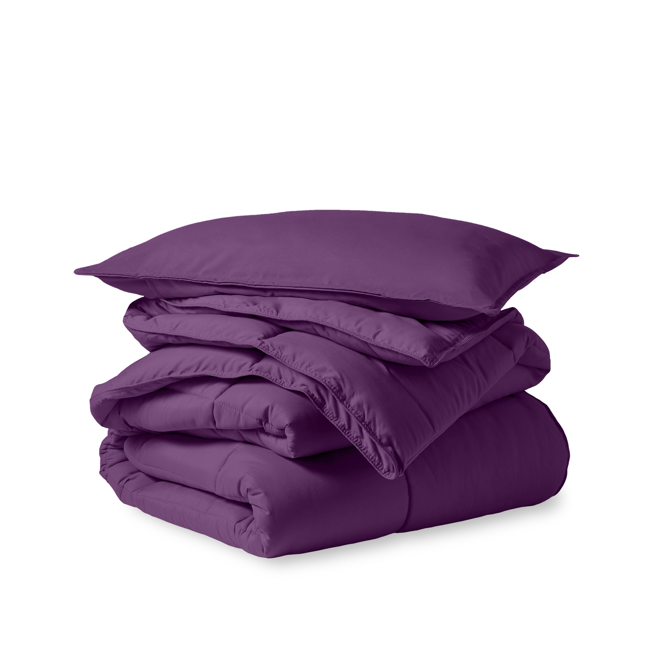 Comforter set folded and stacked