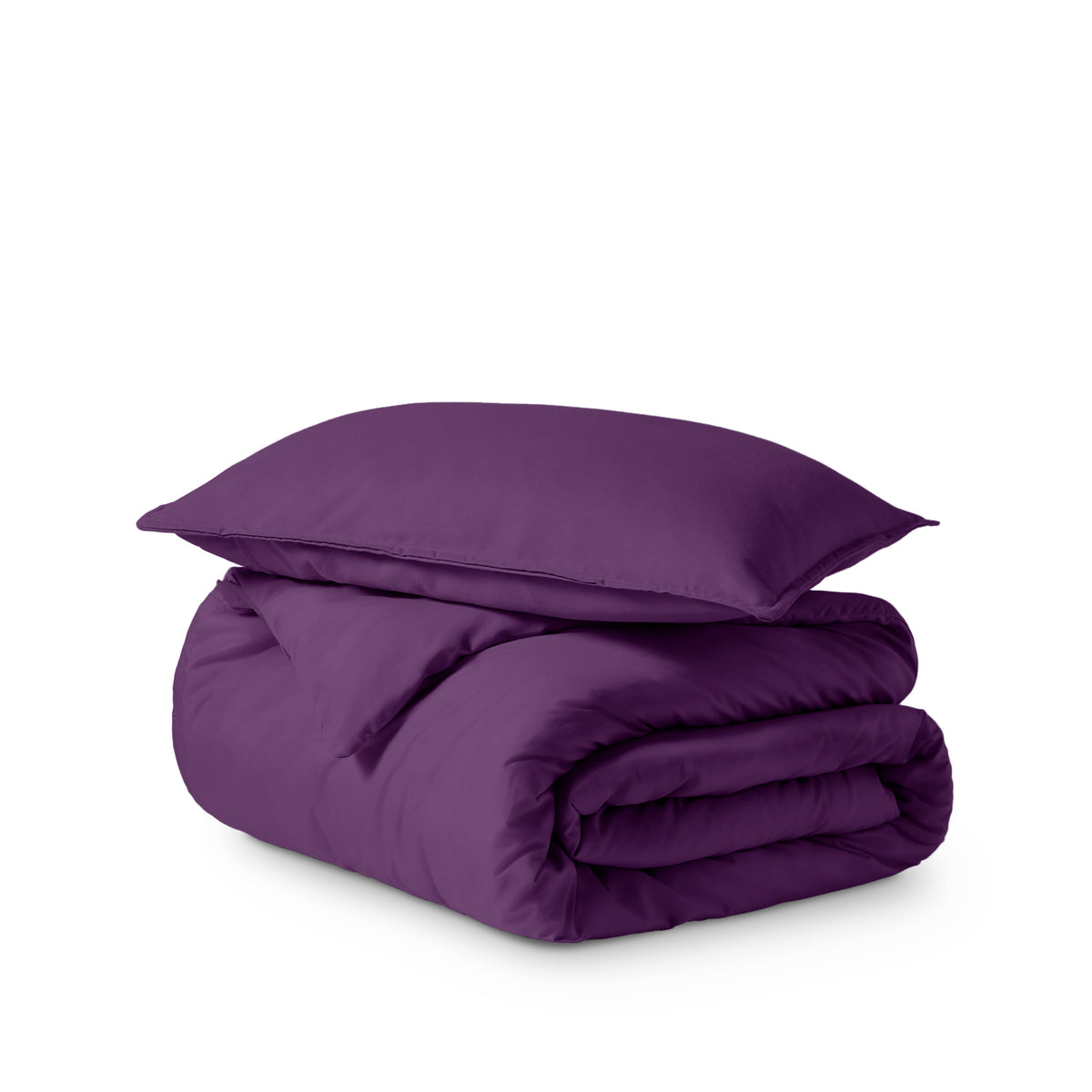 Ultra soft duvet cover folded and stacked