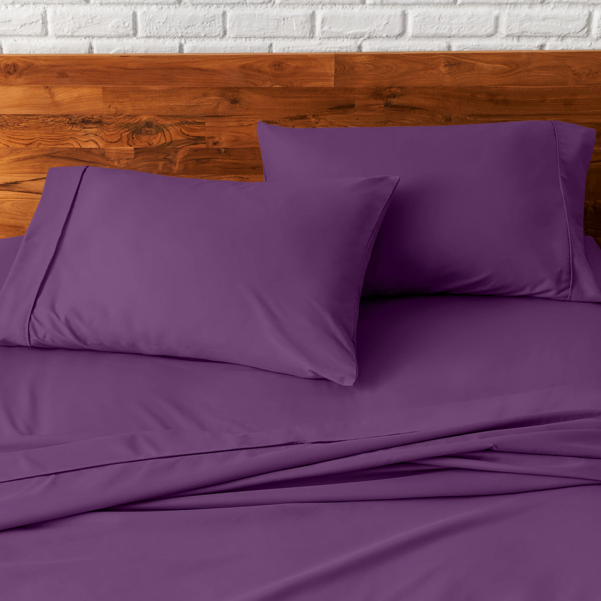 Close up of pillowcases on a bed