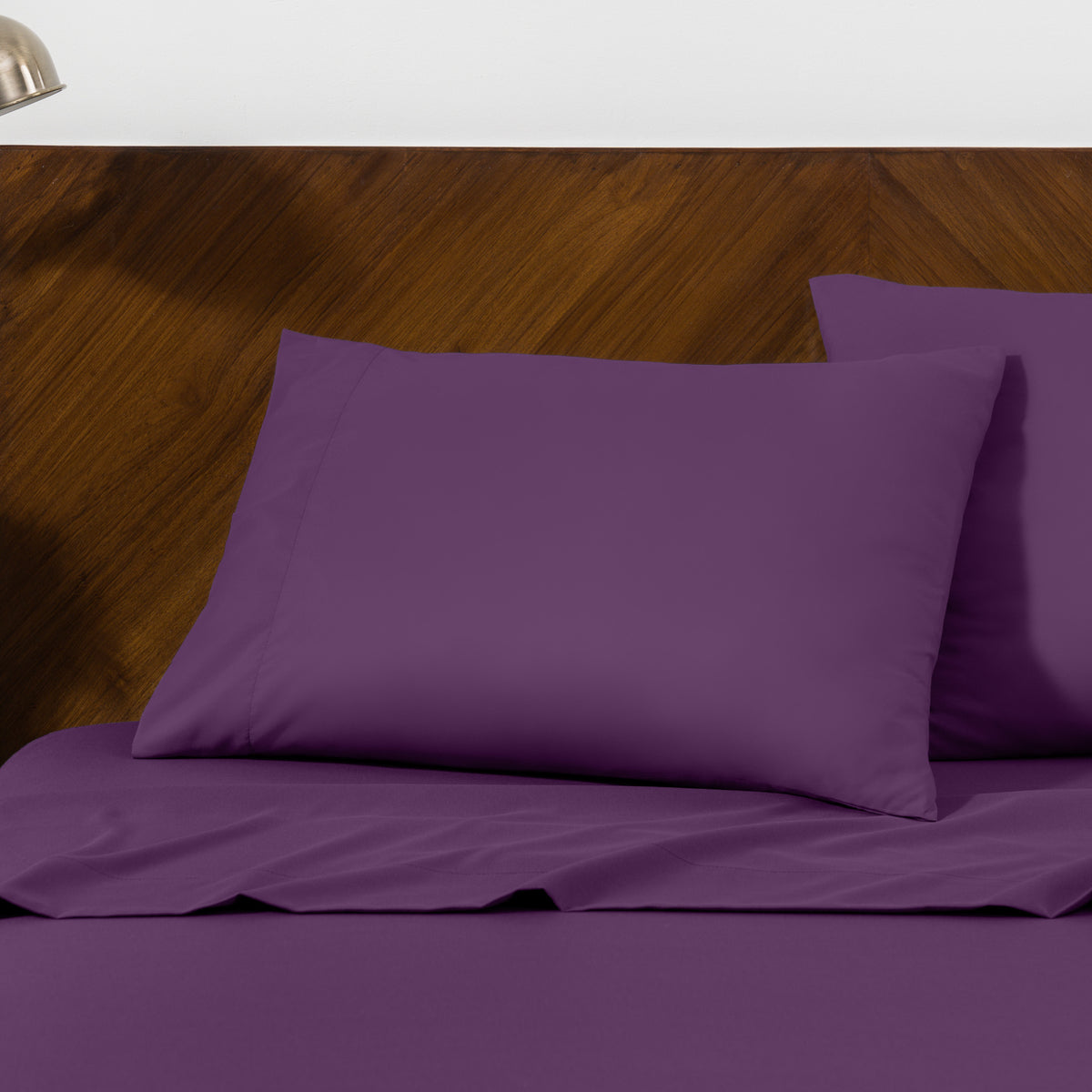 Close up of pillowcases on a bed