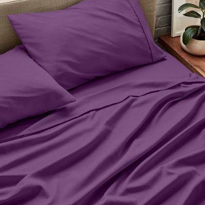 Close up of ultra-soft sheets on a bed