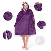 Close up of the features on a wearable blanket