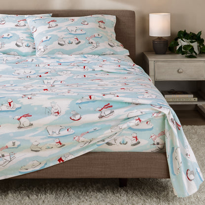 Print Flannel Sheet Set