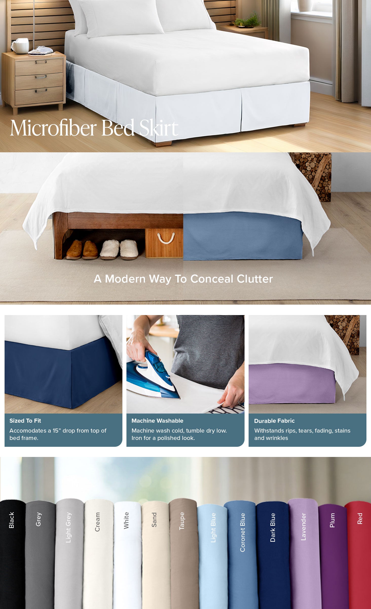 Microfiber Bedskirt EBC