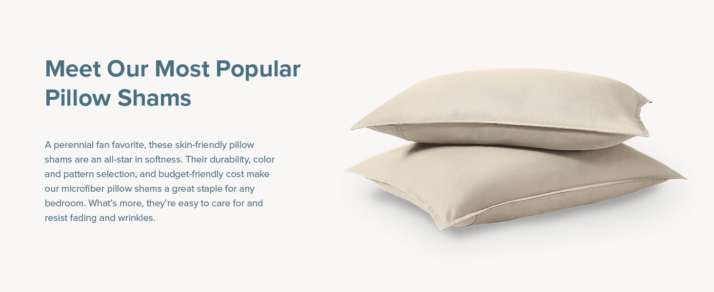 Beige Pillow Sham stacked